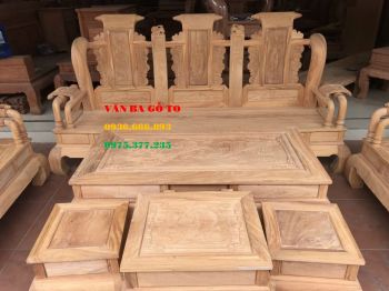 Bàn ghế gỗ - Minh Tần 7 món cổ liền