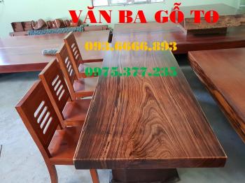 Bàn ăn gỗ|Bàn ăn gỗ hương xám BA006