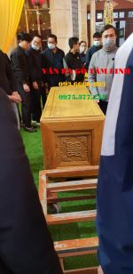 Quan tài gỗ vàng tâm tại Thái Bình