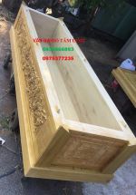 Quan Tài Gỗ Vàng Tâm Thành 8 Đáy 8 Thiên 10 (cm) _ Gỗ Vàng Tâm _ VĂN BA