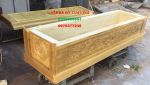 Quan Tài Gỗ Vàng Tâm Thành 8 Đáy 8 Thiên 10 (cm) _ Gỗ Vàng Tâm _ VĂN BA