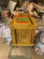 Quách gỗ vàng tâm trạm RỒNG thiên 15cm_ HÀNG SIÊU VIP