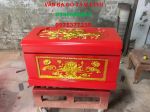 Quách Gỗ Vàng Tâm sơn son thiếp vàng Thành 8 Đáy 8 Thiên 10 (cm)
