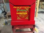 Quách Gỗ Vàng Tâm sơn son thiếp vàng Thành 8 Đáy 8 Thiên 10 (cm)