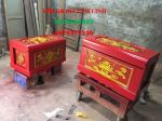 Quách Gỗ Vàng Tâm sơn son thiếp vàng Thành 8 Đáy 8 Thiên 10 (cm)