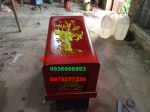 Quách Gỗ Vàng Tâm sơn son thiếp vàng Thành 8 Đáy 8 Thiên 10 (cm)
