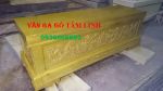 Áo quan gỗ vàng tâm chạm sen - Quan tài Thành 7 đáy 7 thiên 10 cm