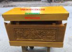 kích thước quách gỗ vàng tâm trạm rồng ( thành 10, thiên 10, địa 10cm )