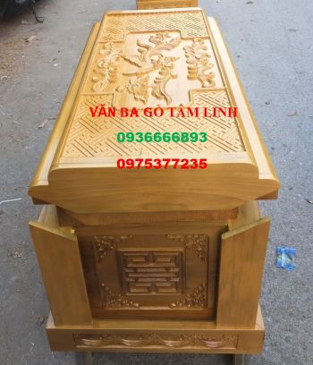 Quách gỗ Vàng Tâm trạm Sen dày 10