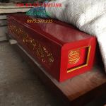 Quan tài gỗ vàng tâm thành chạm sen - Quan tài Thành 7 đáy 7 thiên 10 cm