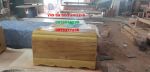 Quách gỗ vàng tâm trạm sen dày 10cm ( tại xưởng VĂN BA GỖ TO )