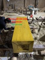 QUAN TÀI GỖ VÀNG TÂM 2 sườn để trơn, thiên trạm sen