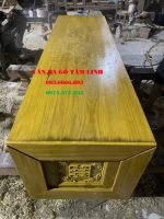 QUAN TÀI GỖ VÀNG TÂM 2 sườn để trơn, thiên trạm sen