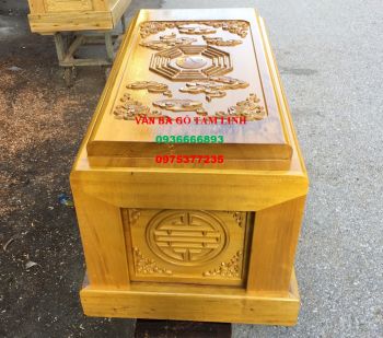 Quách gỗ vàng tâm trạm sen thành 10, thiên địa 10cm
