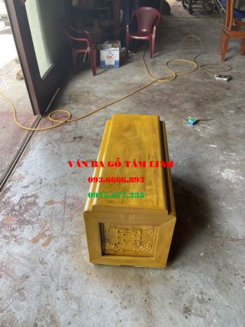 QUÁCH GỖ VÀNG TÂM CHẠM RỒNG THÀNH 6