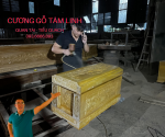 Quách thiêu gỗ vàng tâm tại DOANH NGHIỆP VĂN BA GỖ TO
