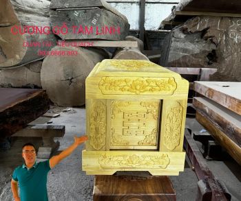 Quách thiêu gỗ vàng tâm tại DOANH NGHIỆP VĂN BA GỖ TO
