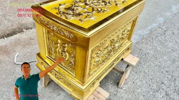 QUÁCH GỖ VÀNG TÂM CAO CẤP – GIỮ TRỌN CHỮ HIẾU TRONG HÀNH TRÌNH CUỐI CÙNG