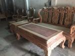 Bàn ghế gỗ Minh đào hương ta gia lai 7 món cột 14 