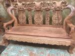 Bàn ghế gỗ Minh đào hương ta gia lai 7 món cột 14 