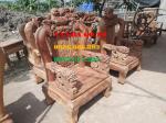Bàn ghế gỗ| Minh quốc nghê đỉnh hương vân cột  12 cm