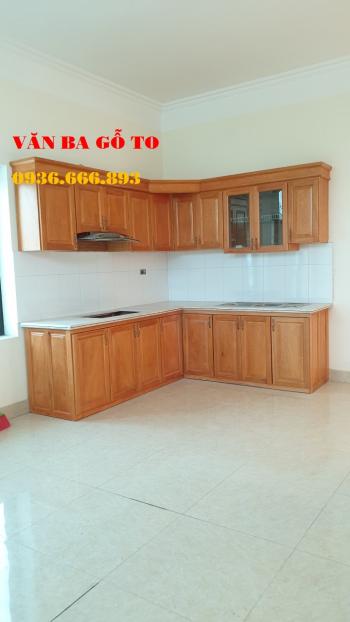 Tủ bếp gỗ gõ đỏ 2