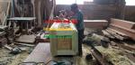 tiểu quách gỗ vàng tâm trạm sen hoặc rồng, hai đầu chữ phúc, thọ