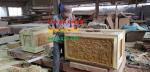 tiểu quách gỗ vàng tâm trạm sen hoặc rồng, hai đầu chữ phúc, thọ