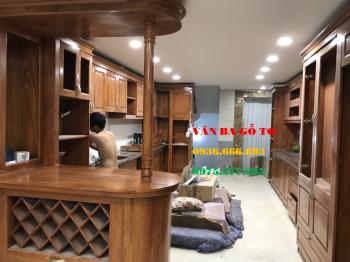 Tủ bếp gỗ gõ đỏ-TBGD008
