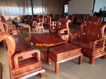 Bàn ghế gỗ - Minh tần cột 12 cm
