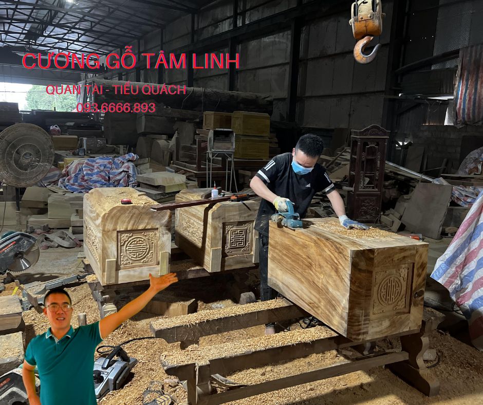 quách gỗ vàng tâm
