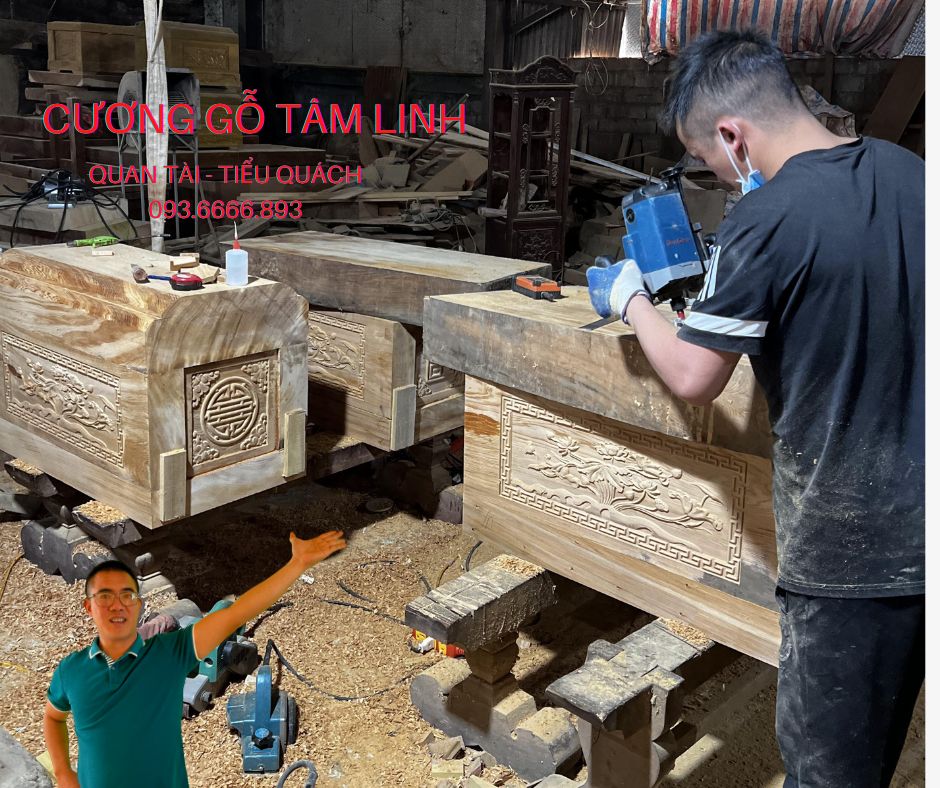 quách gỗ vàng tâm