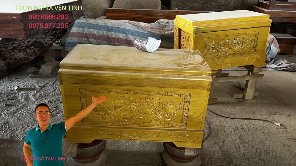 tiểu quách gỗ vàng tâm