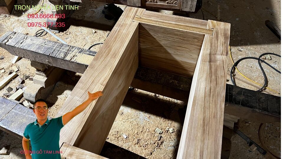 tiểu quách gỗ vàng tâm