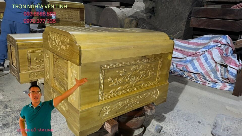 tiểu quách gỗ vàng tâm