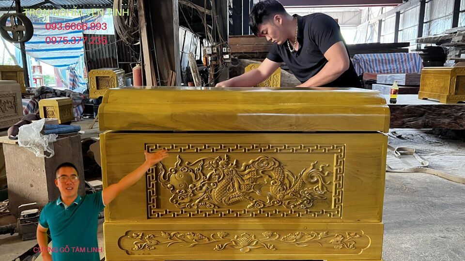 quách gỗ vàng tâm