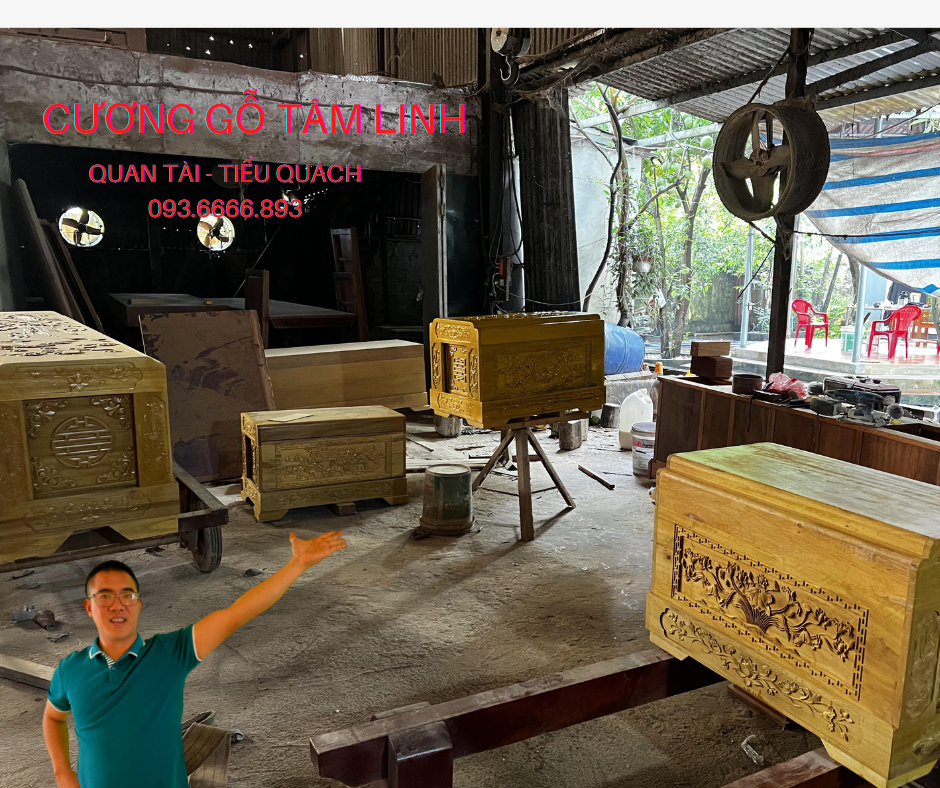 quách thiêu gỗ vàng tâm