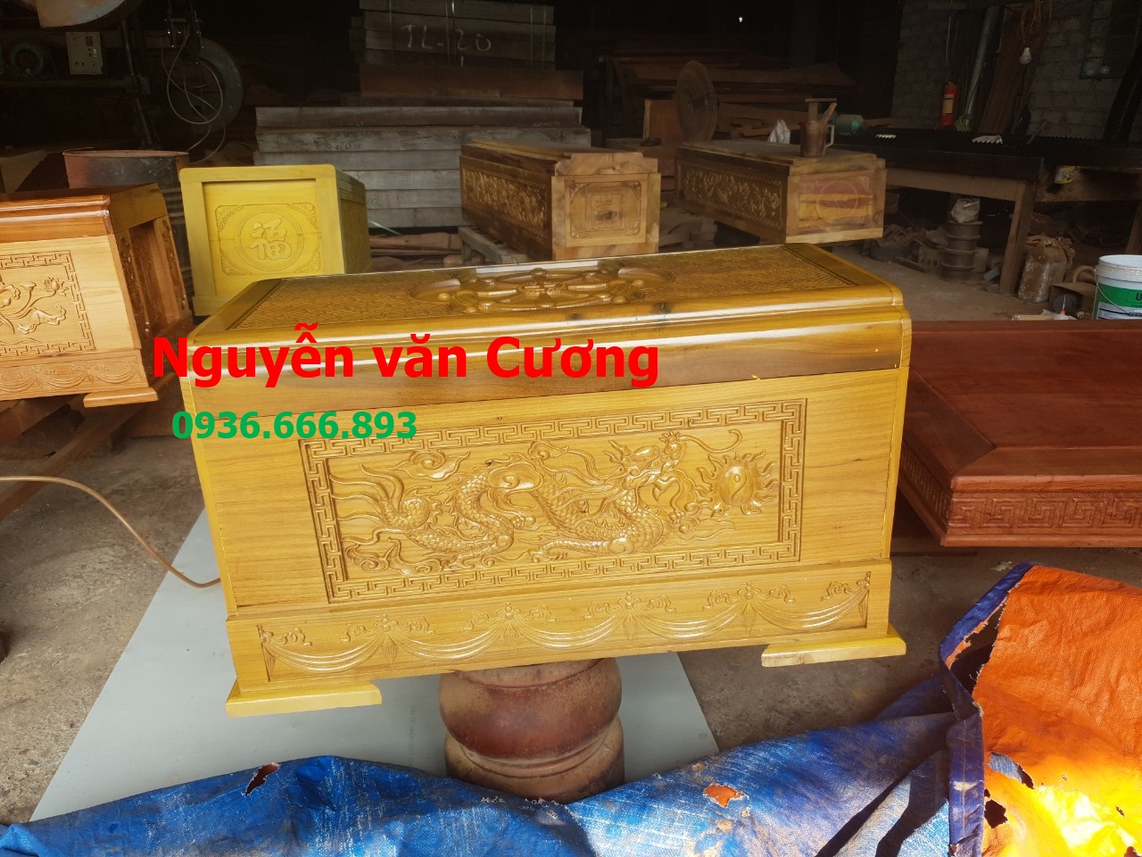 quách gỗ vàng tâm