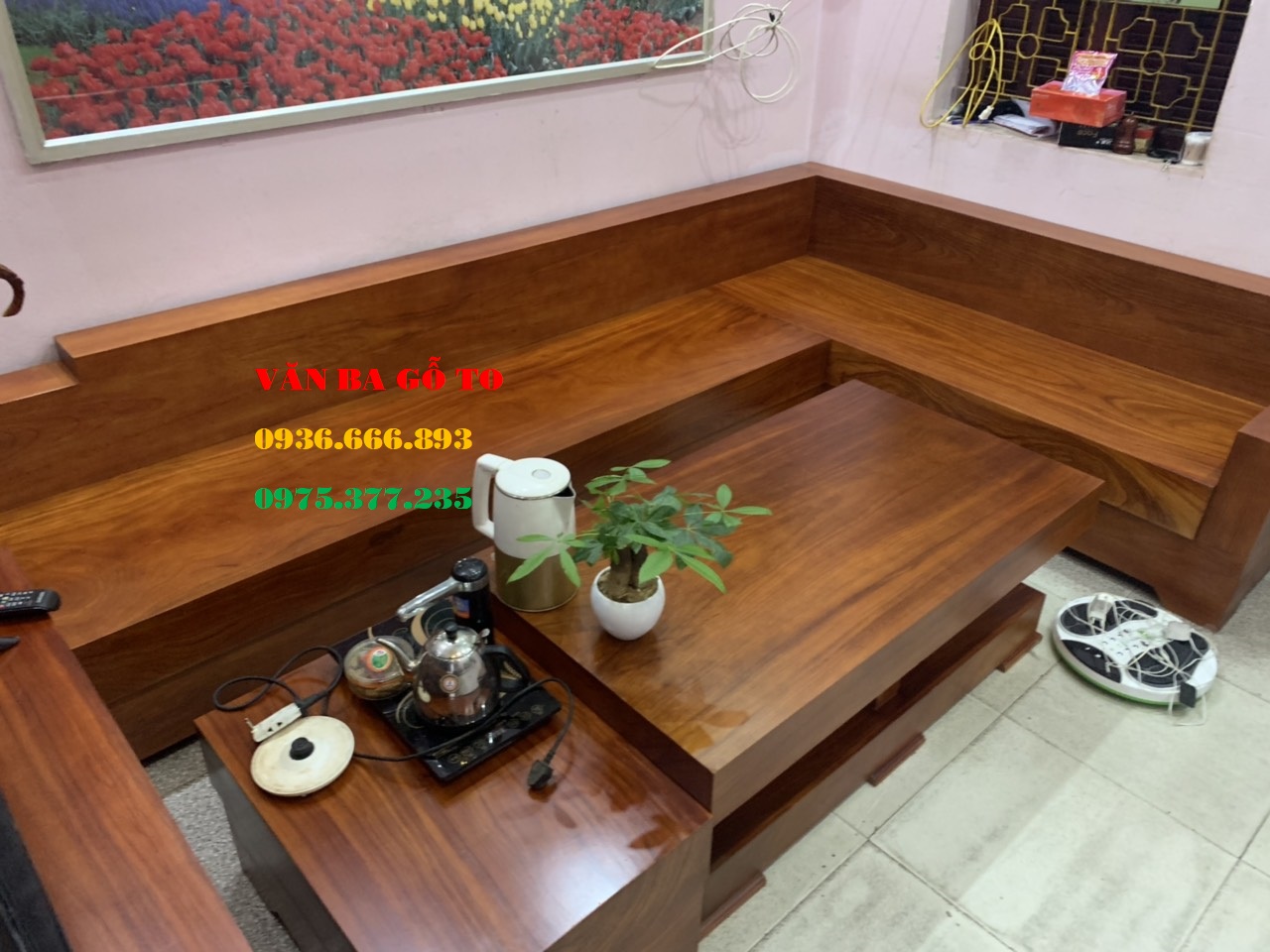 Sofa gỗ nguyên khối
