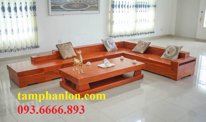 sofa gõ đỏ nguyên khối