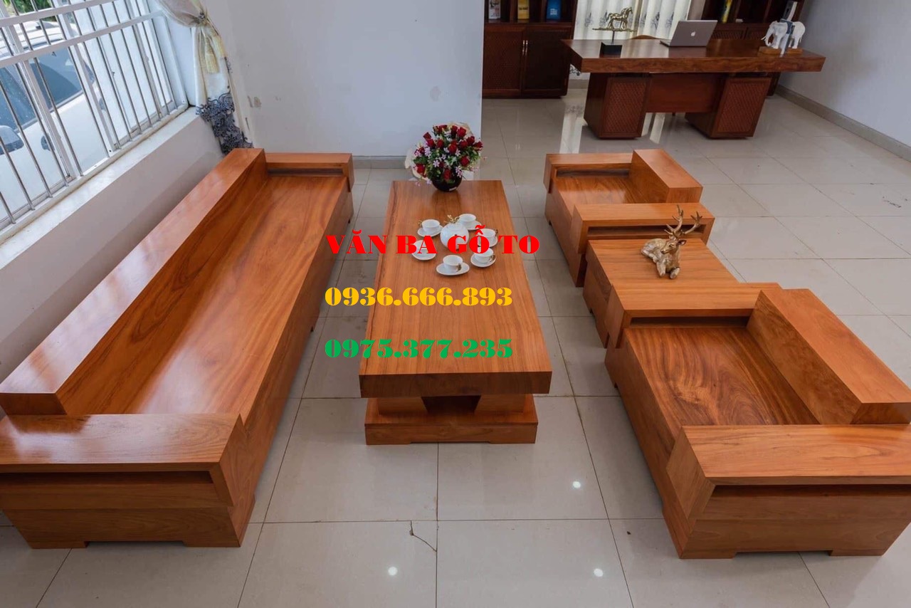  Sofa gỗ nguyên khối 